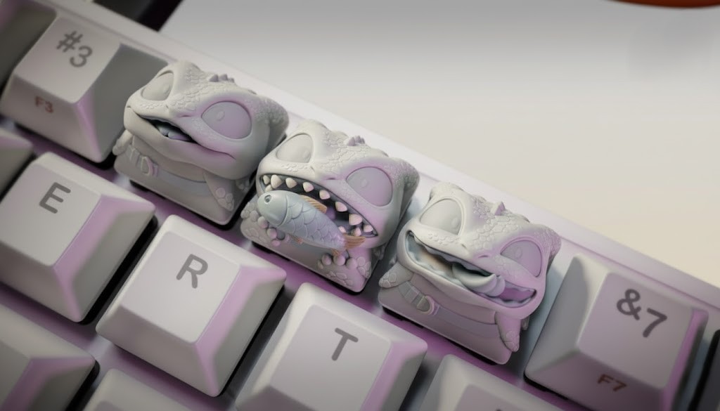 3D Toothless Keycap 5 Pcs